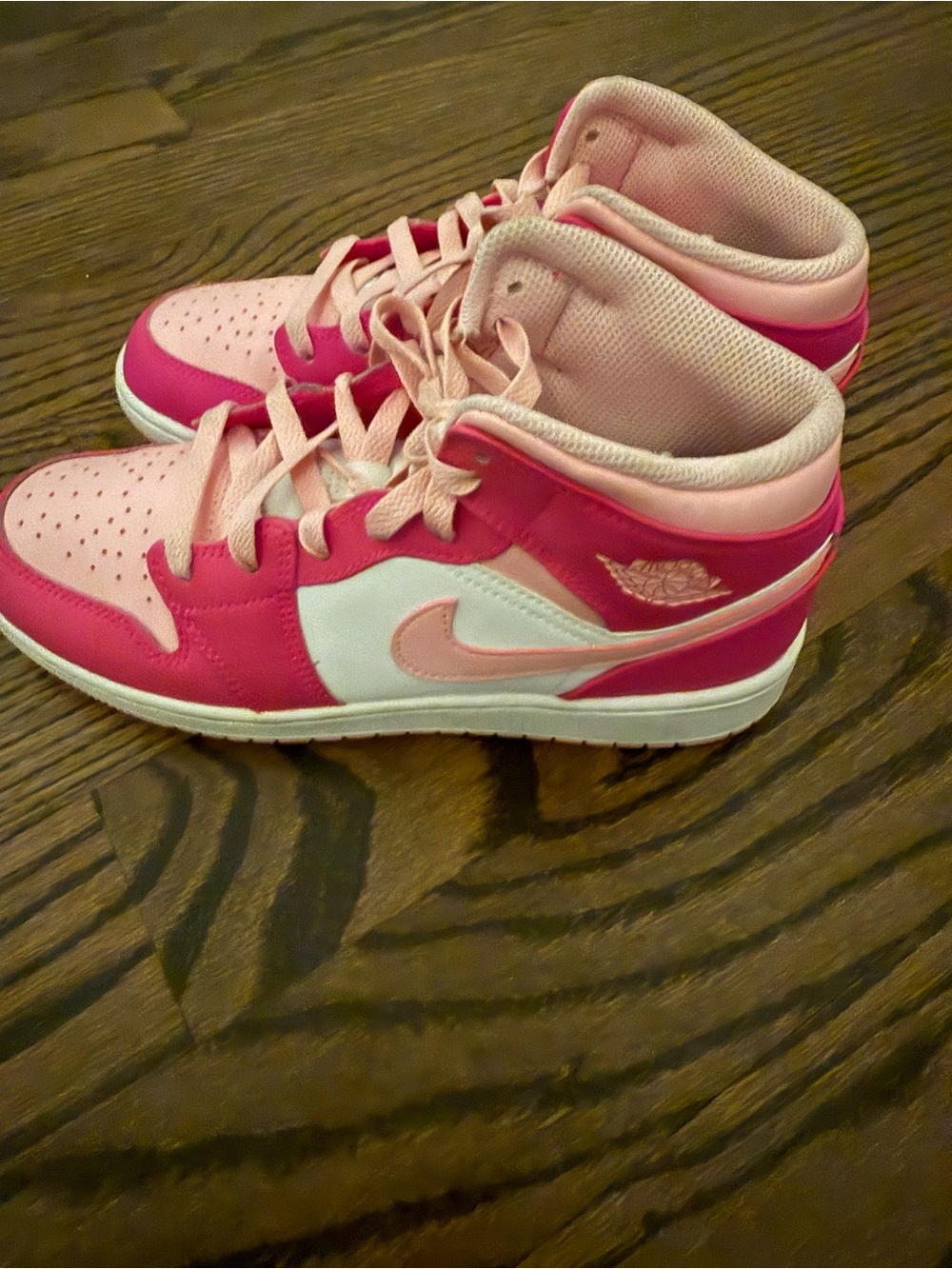 Nike Kids Pink Two-Tone High-Top Sneakers
